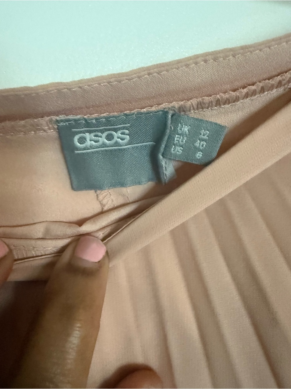 ASOS Pleated Chiffon Midi Skirt - Dusty Rose - Picture 2 of 2